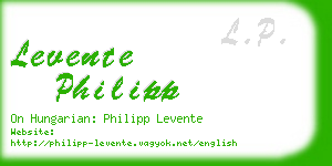 levente philipp business card